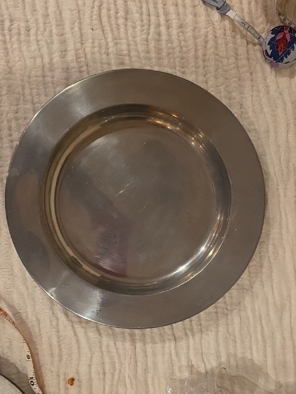 Vintage 14 Inch Woodbury Pewterers Charger Plate